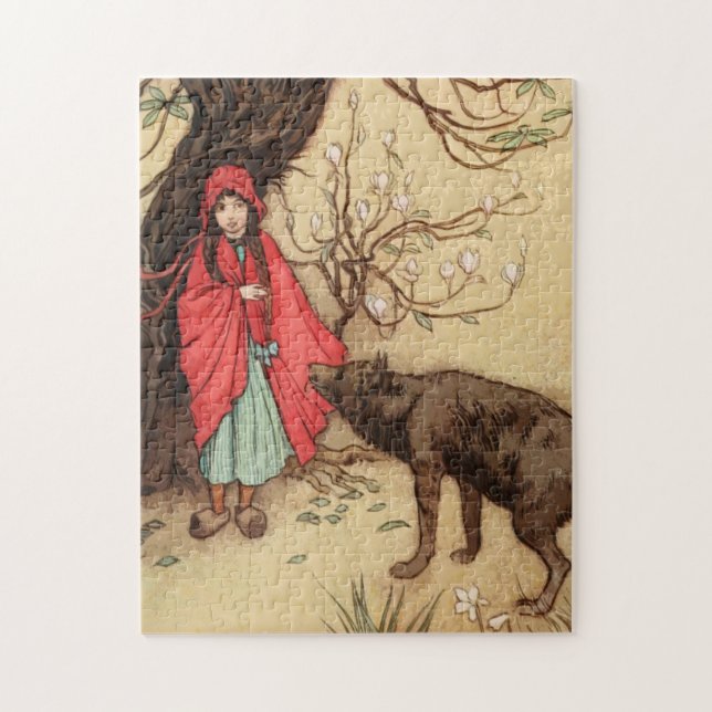 Puzzle Vintage Caperucita Y Lobo Rojo (Vertical)