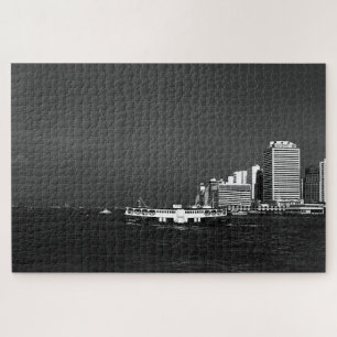Puzzle Vintage China barco rascacielos・mar