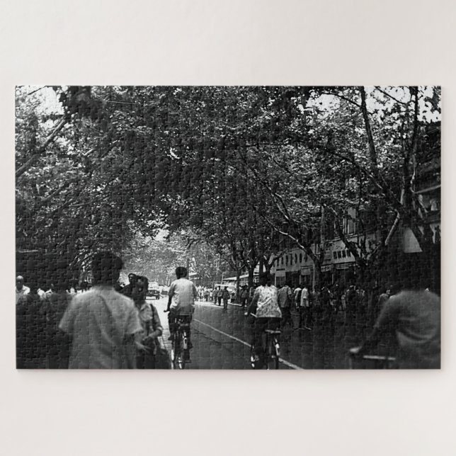 Puzzle Vintage China Shanghai street (Horizontal)