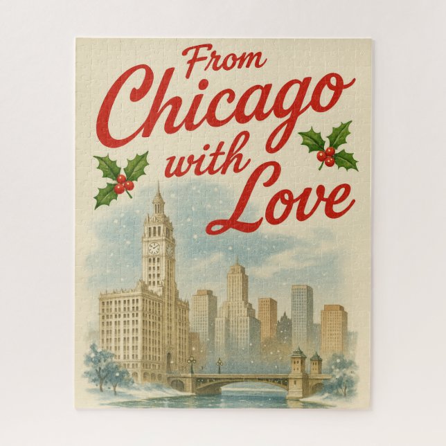 Puzzle Vintage Christmas - De Chicago con amor (Vertical)