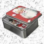 Puzzle Vintage Christmas, Jolly Winking Santa Claus<br><div class="desc">Diseño de vacaciones de Navidades de ilustracion de época con un feliz y alegre Santa Claus usando un gorra y guiñando el ojo como si tuviera un secreto. Ho,  ho,  ho,  ¡Feliz Navidad!</div>