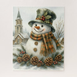 Puzzle Vintage Christmas Snowman
