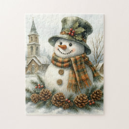 Puzzle Vintage Christmas Snowman