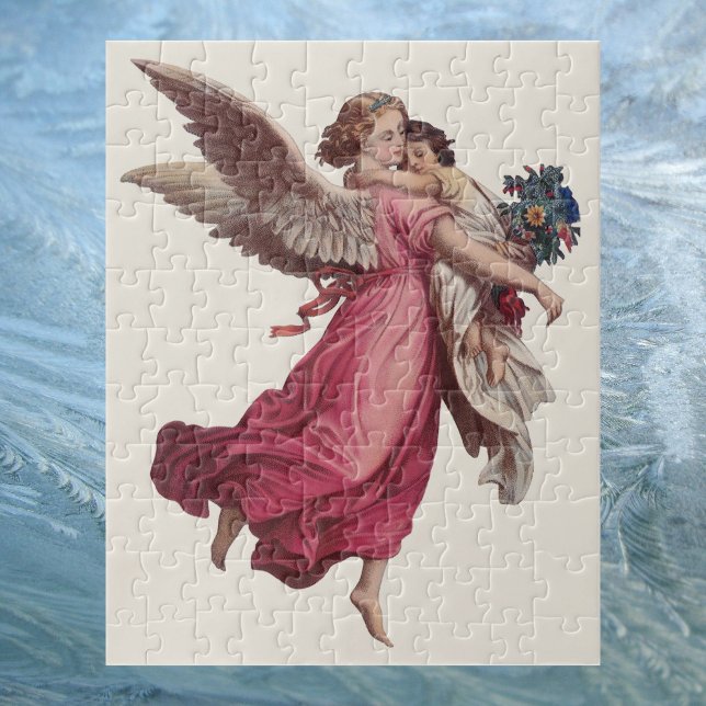 Puzzle Vintage Christmas, Victorian Guardian Angel (Subido por el creador)