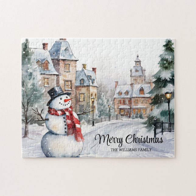 Puzzle Vintage Christmas Village Scene (Horizontal)