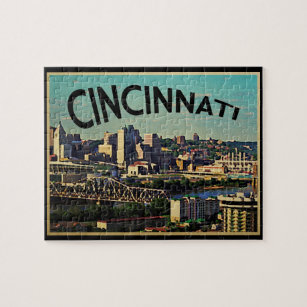Puzzle Vintage Cincinnati Skyline