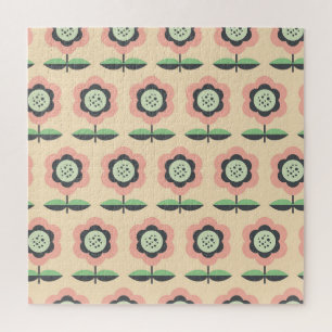 Puzzle Vintage clásico: Diseño floral transparente