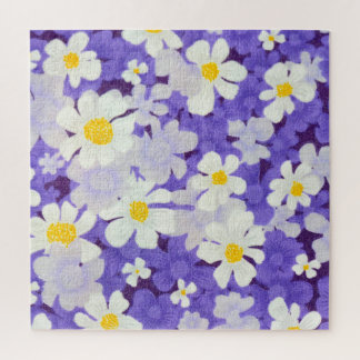 Puzzle Vintage colorido: Patrón de flores sin foco