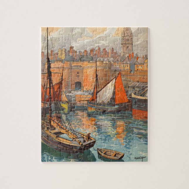 Puzzle Vintage Cote d'Emeraude Saint Malo (Vertical)