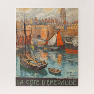 Puzzle Vintage Cote d'Emeraude Saint Malo Port