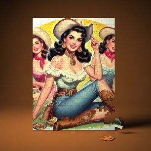 Puzzle Vintage Country Chicas