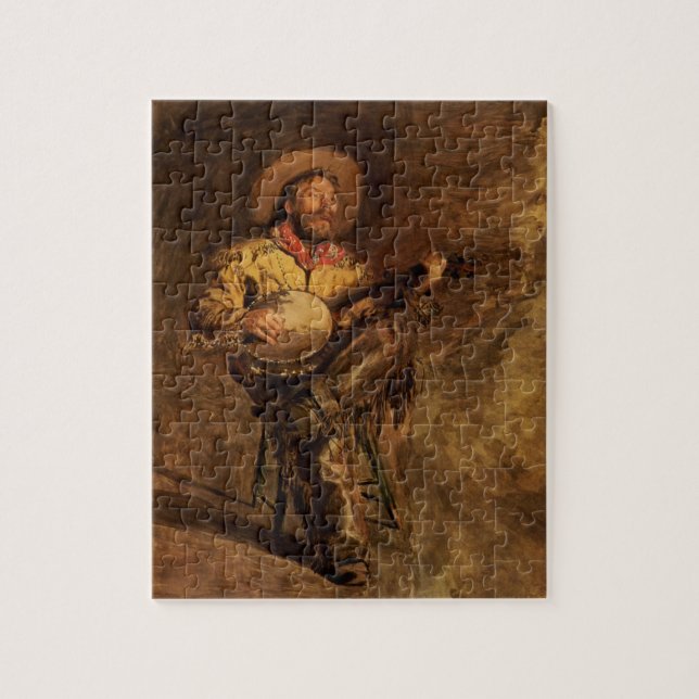 Puzzle Vintage Cowboy Cantando por Thomas Eakins (Vertical)