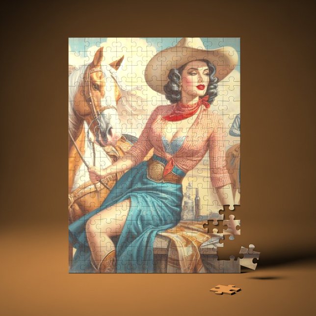 Puzzle Vintage Cowgirl (Subido por el creador)