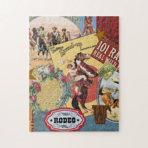 Puzzle vintage cowgirl occidental