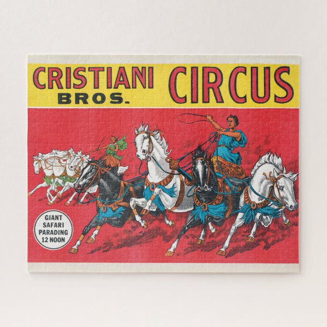 Puzzle Vintage Cristiani Brothers Circus Poster (Horizontal)