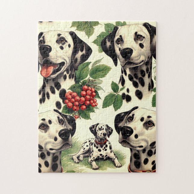 Puzzle Vintage Cute Dalmatian Ilustracion (Vertical)