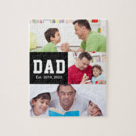 Puzzle Vintage Dad Established Gift Text 3 Photo 