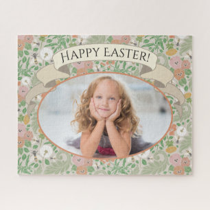 Puzzle Vintage Dandelion Pansies abejas ocupadas foto pri