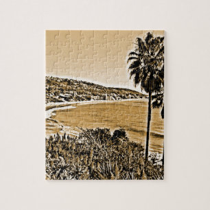 Puzzle vintage de la playa de Laguna