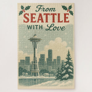 Puzzle Vintage De Seattle Con Amor
