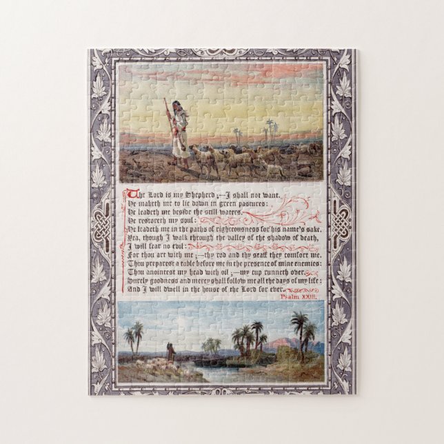 Puzzle Vintage del salmo 23 (Vertical)