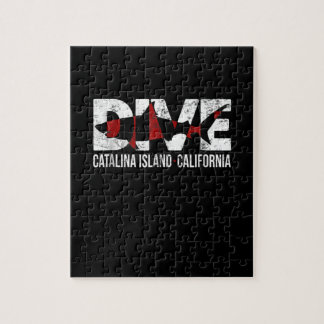 Puzzle Vintage Dive Catalina Island California Gift