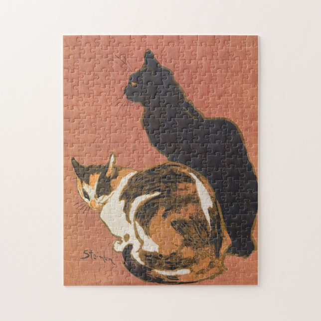 Puzzle Vintage Dos Gatos Pintando Steinlen (Vertical)