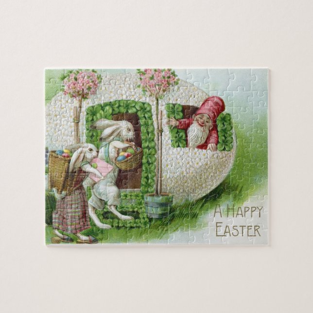 Puzzle Vintage Easter Bunny y Eggys Garden (Horizontal)