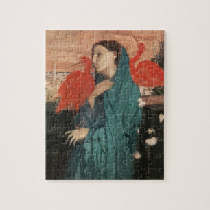 Puzzle Vintage Edgar Degas Joven Mujer con Ibis Arte