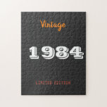 Puzzle Vintage edición limitada de 1984 40th Birthday Gif<br><div class="desc">Edición limitada de 1984 años 40º regalo de cumpleaños</div>