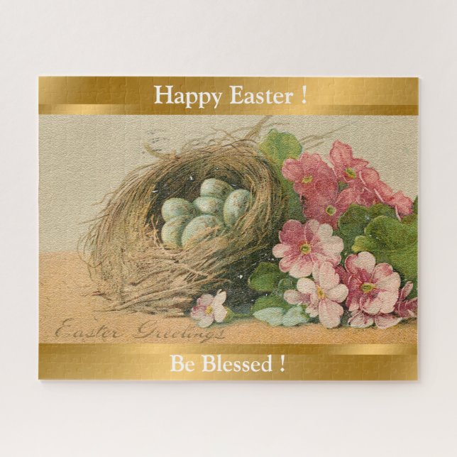 Puzzle Vintage Eggs Easter Holiday (Horizontal)