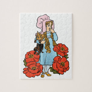 Puzzle Vintage El mago de Oz, Dorothy, Flores de amapola
