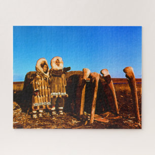 Puzzle Vintage eskimo esquimal vestido de piel Alaska igl