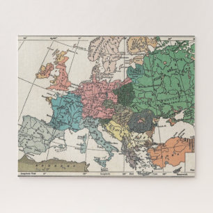 Puzzle Vintage Europe Map