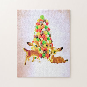 Puzzle Vintage Fawns por Gumdrop Christmas Tree