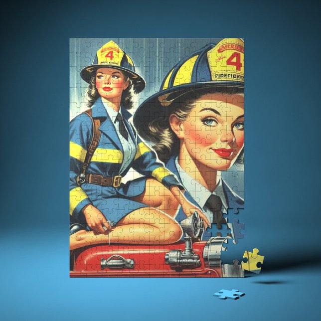 Puzzle Vintage Femenina Bombero (Subido por el creador)