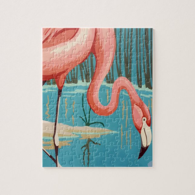 Puzzle Vintage Flamingo (Vertical)