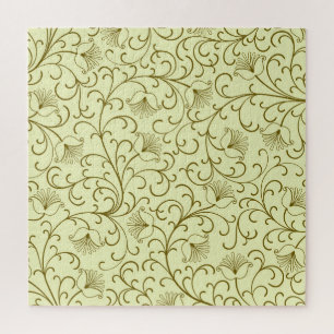 Puzzle Vintage floral: hermoso Ilustracion de fondo