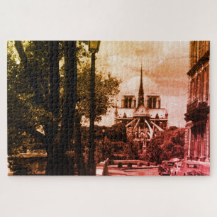 Puzzle Vintage France Paris notre dame saint louis isla