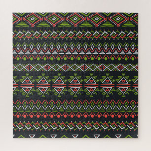 Puzzle Vintage geométrico: conjunto de patrones sin costu