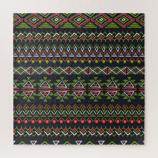 Puzzle Vintage geométrico: conjunto de patrones sin costu