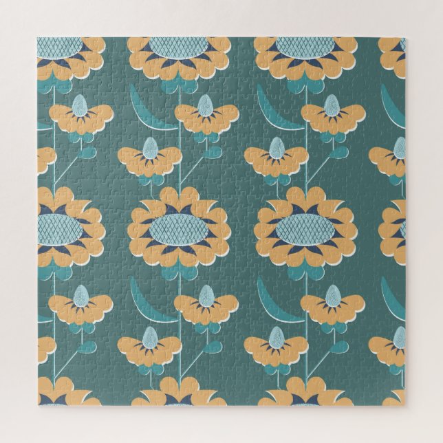 Puzzle Vintage geométrico: Motif náutico textil (Vertical)