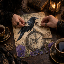 Puzzle Vintage Gothic Raven