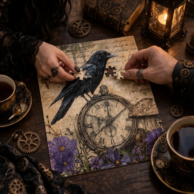 Puzzle Vintage Gothic Raven (Subido por el creador)