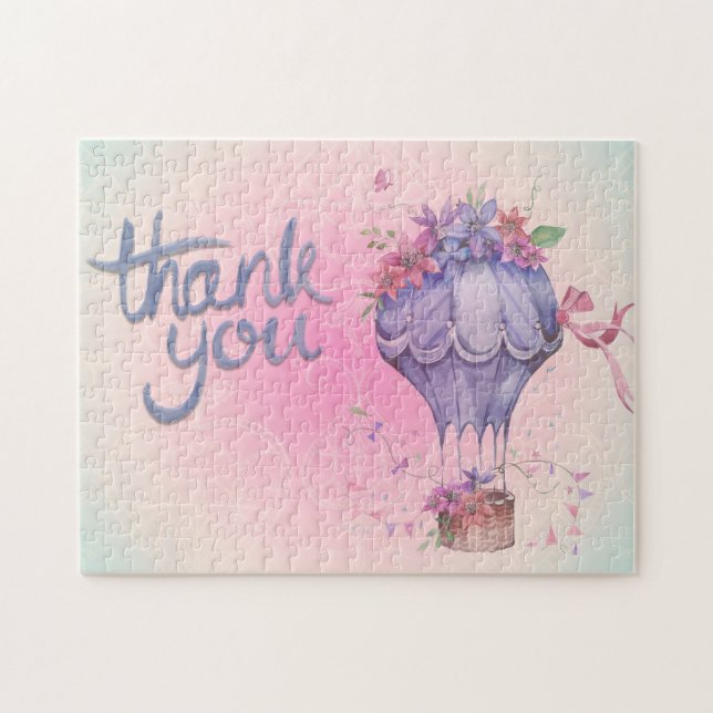 Puzzle Vintage Gracias A Hot Air Balloon (Horizontal)