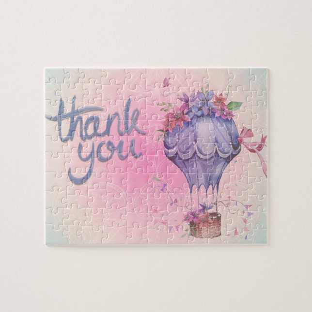 Puzzle Vintage Gracias A Hot Air Balloon (Horizontal)