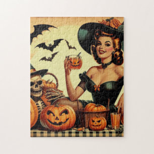 Puzzle Vintage Halloween Pin Up