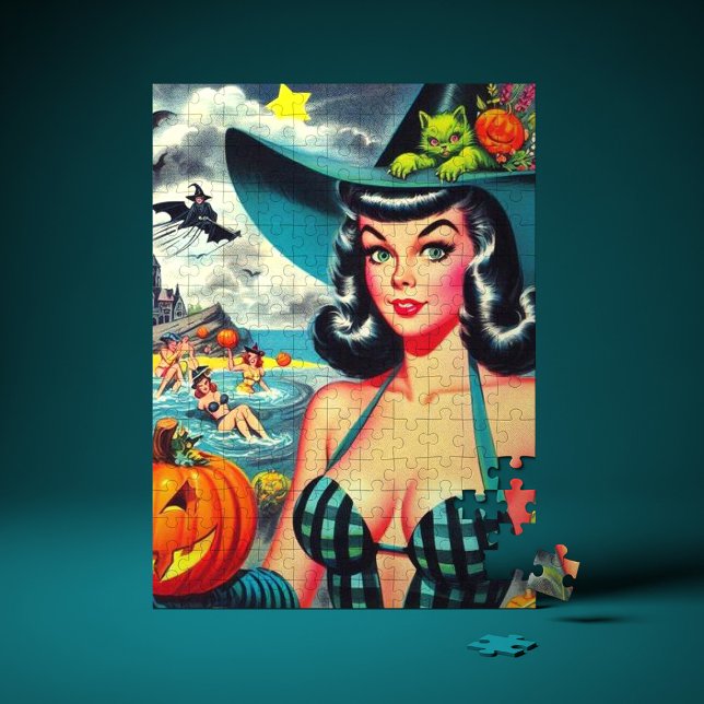 Puzzle Vintage Halloween Pin-up (Subido por el creador)