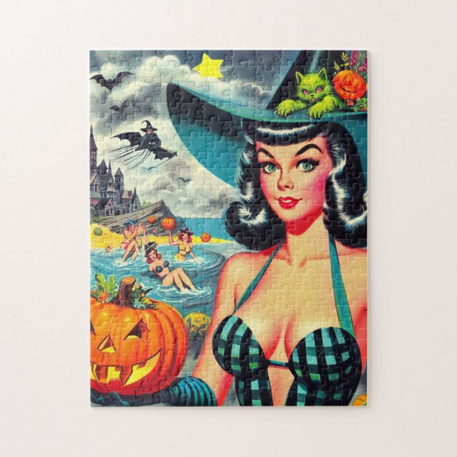 Puzzle Vintage Halloween Pin-up (Vertical)