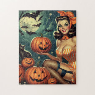 Puzzle Vintage Halloween Pin Up